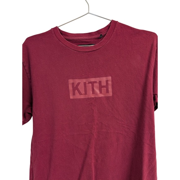 Kith Tonal Box Logo T-Shirt Streetwear Red Small - Picture 3 of 8